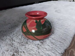 Colored glazed vase