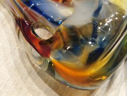 Colored glass vase - Murano style / Czechoslovakia