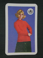 Card calendar, brv Budapest röviköt company, Budapest, erotic female model, 1972, (1)