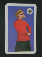 Kártyanaptár,BRV Budapesti röviköt vállalat, Budapest, erotikus női modell,1972 ,  (1)