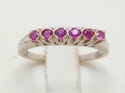 368T. From HUF 1 Hungarian 14k white gold 2.33G natural ruby 0.12Ct ring size 53