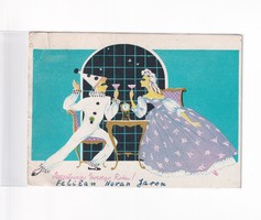 K:115 búék - New Year antique postcard