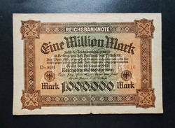 Németország 1.000.000 Reichsmark / Egymillió Márka 1923, VF