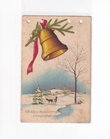 K:099 antique Christmas postcard with folk jamb