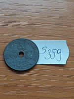 Belgium belgique - belgie 10 centimes 1942 ww ii. Zinc, iii. King Leopold s359