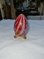 Old painted glass egg