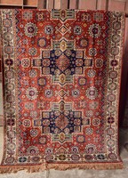 Antique carpet patterned silk carpet carpet tablecloth tablecloth wall tapestry large 270 x 150 cm + fringe