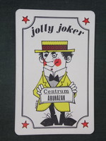 Kártyanaptár, Centrum Áruház, Jolly Joker, grafikai rajzos,1972 ,  (1)