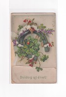 K:112 búék - New Year's antique postcard (the page is damaged)