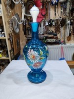 Old painted glass bottle