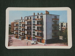 Kártyanaptár, Hernádmenti építő szövetkezet, Forró, négyemeletes lakóház,1972 ,  (1)