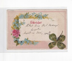 K:125 BÚÉK - Újév antik képeslap 1901