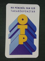 Kártyanaptár, OTP takarékpénztár,1972 ,  (1)