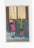 K:116 búék - New Year antique postcard