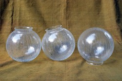 Repesztett üveg gömb lámpabúra , lámpa , csillár búra 19 cm x 3 darab