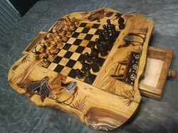 Különleges rózsafa sakk készlet
