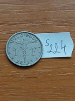 Belgium belgie 1 franc 1934 goed voor 3rd king albert i. S224