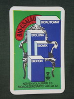 Kártyanaptár,Bio mosószer család,biopon,biomix,nővényolaj mosószergyár,grafikai rajzos,,1972 ,  (1)