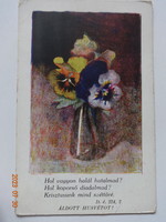 Old graphic floral greeting card