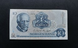 Norway 10 kroner, crown 1978, ef
