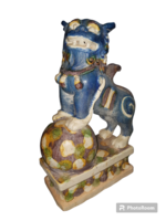 Pho / fu dog blue glazed ceramic 1 piece 29x16 in size