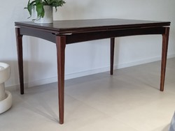 Vintage Scandinavian Style Walnut/Teak Dining Table, 1960s/1970s