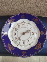Zsolnay pompadour porcelain plate clock