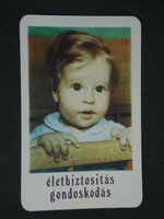 Kártyanaptár, Állami Biztosító, gyerek modell , 1971 ,  (1)