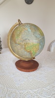 Globe in old Hungarian language, on a wooden base