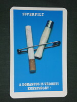 Card calendar, health prevention, superfilt cigarettes, smoking, 1971, (1)