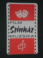 Kártyanaptár, Film Színház Muzsika magazin,újság, 1971 ,  (1)