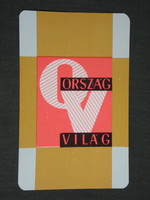 Kártyanaptár, Ország világ magazin,újság , 1971 ,  (1)