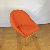 1 orange retro shell armchair mid-century armchair [price/pc]