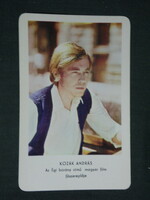 Card calendar, movie theater, actor András Kozák, 1971, (1)