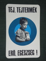 Kártyanaptár, Tejipari vállalatok, gyerek modell , 1971 ,  (1)