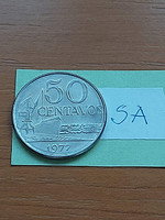 Brazil brasil 50 centavos 1977 stainless steel sa
