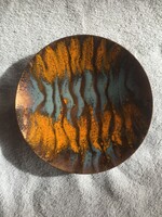 Copper, enameled small bowl (201)