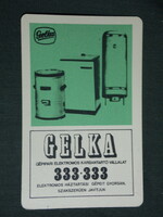 Card calendar, gelka home appliance service, graphic designer, radio, television, 1970, (1)