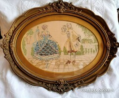 Szecessziós selyem kép