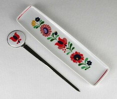 1P324 old Raven House porcelain desk accessory letter opener knife