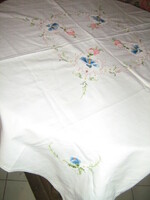 Beautiful tablecloth and floral tablecloth