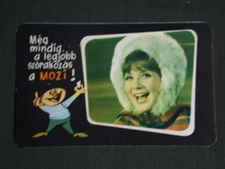 Card calendar, movie theater, actress Éva Ruttkai, 1971, (1)