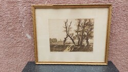 Marked etching landscape