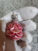 Inge glass antique Christmas tree ornament pink cone shape