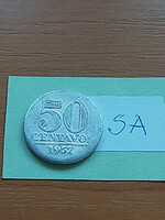 Brazil brasil 50 centavos 1957 alu. Sa
