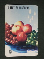 Card calendar, health awareness, eat fruit after washing, 1971, (1)