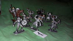 1972. Old silver armored knights plastic toy soldiers - Jean Höffler West Germany - according to pictures 1