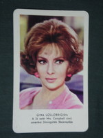 Card calendar, motion picture cinema, actress Gina Lollobrigida, 1971, (1)