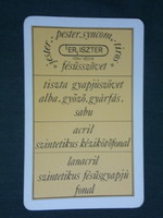 Kártyanaptár, Pécs centrum Áruház, Terliszter mintabolt, fésűfonó szövőgyár, 1971 ,  (1)