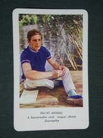 Card calendar, motion picture cinema, actor András Bálint, 1971, (1)